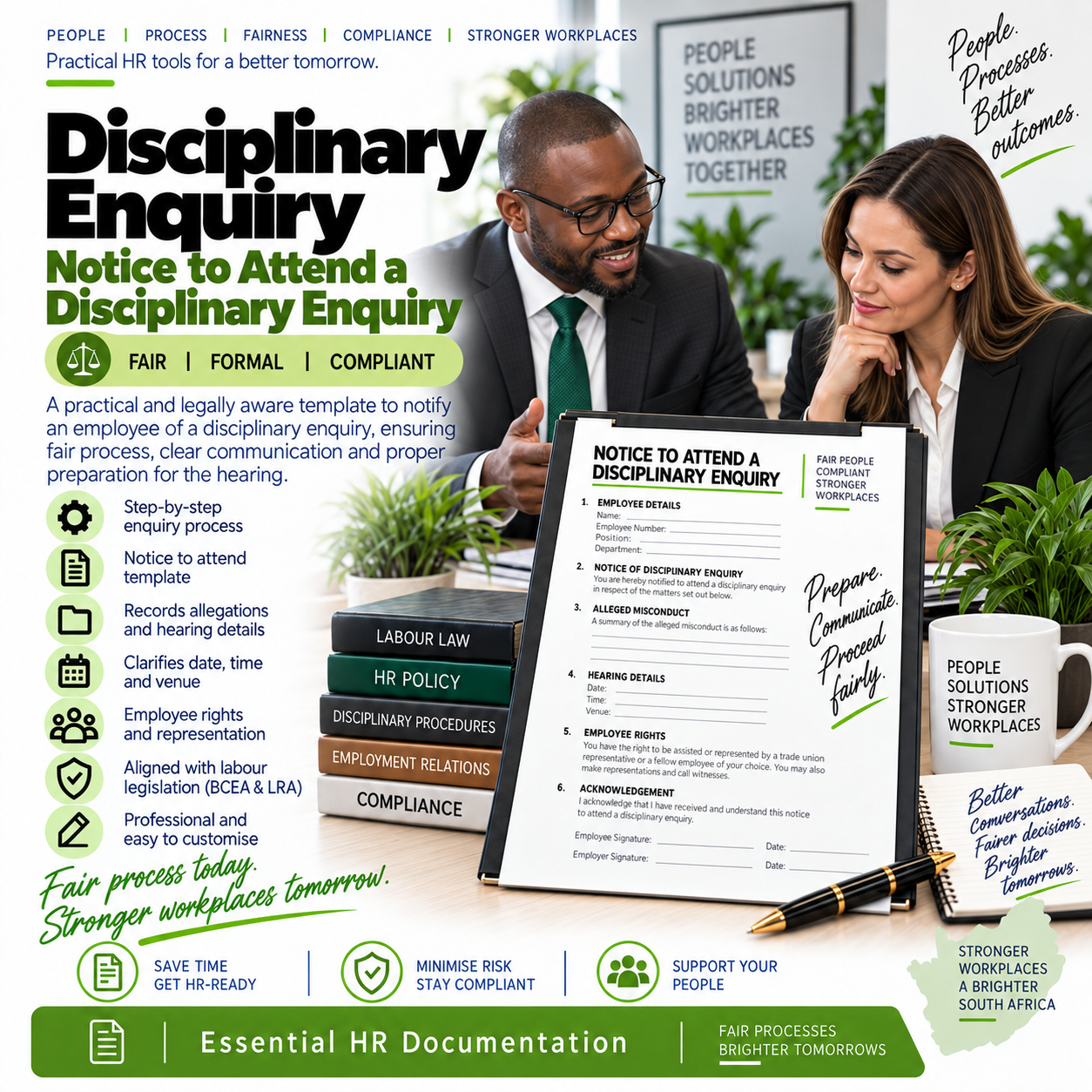 Notice to Attend a Disciplinary Enquiry Plus 30 minute consultation